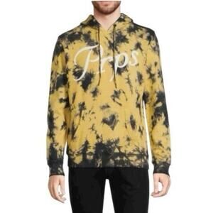 PRPS Yellow and Black Tie-Dye Hoodie Mens Size Medium NWT $188